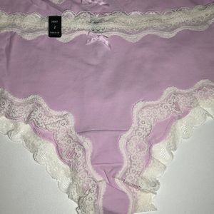 Torrid Cheeky Lilac Lace Panties Size 2X Lot of 2